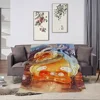 Anime Calcifer H-Howls M-Moving C-Castle Blanket Plush Nap Sofa rug for Room Warm Office Bedroom Birthday Home Travel Kid Gifts 4