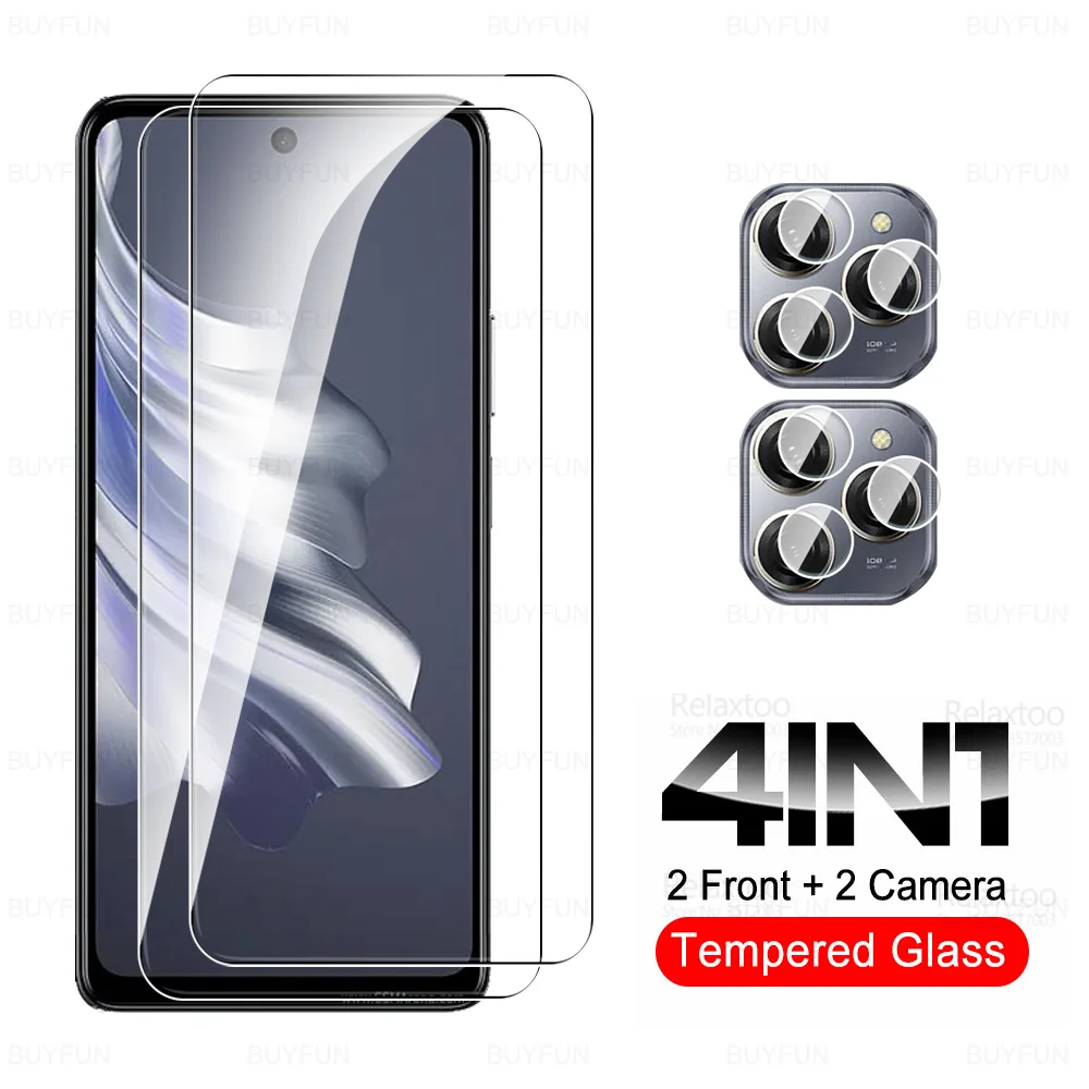 

Закаленное стекло 4 в 1 с полным покрытием для Tecno Spark 20 Pro, Защитная пленка для экрана Spark20 20C Spark20Pro 20Pro Spark20C 4G 2023, пленка для объектива
