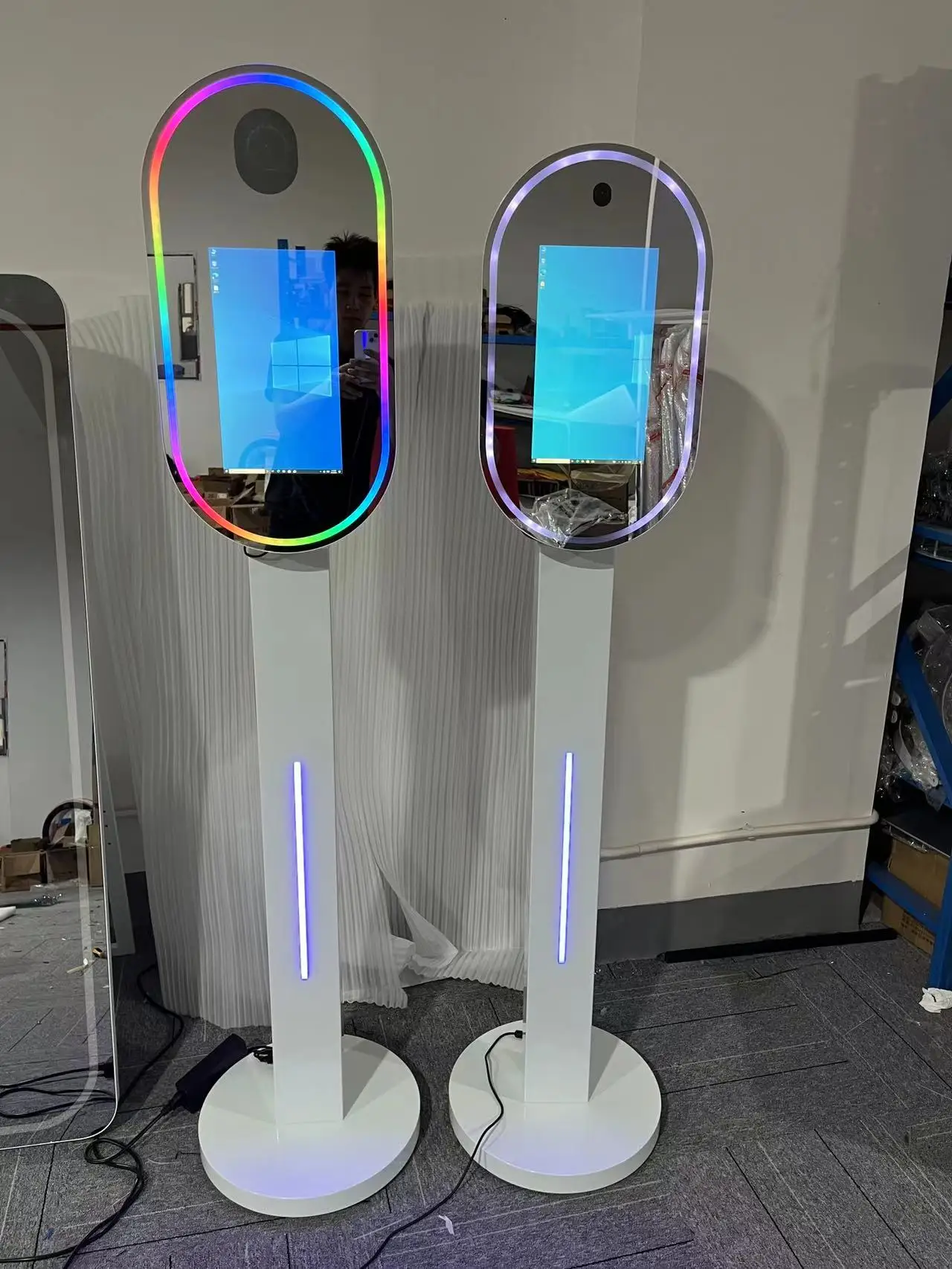 Magic Mirror Photo Studio 13 inch Self-timer Magic Mirror Photo Studio With Touch Screen Ring Light Portable