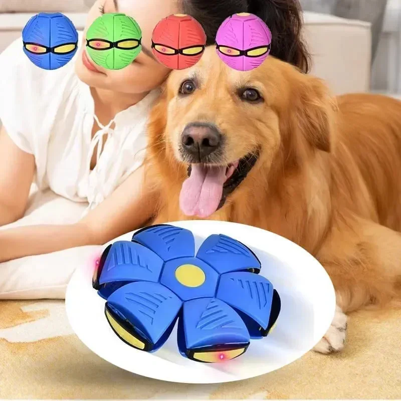 

Ball Interactive Dog Outdoor Sports Magic Games Disc Flying Saucer Pet Toys Deformation Supplies Flat Training Throw