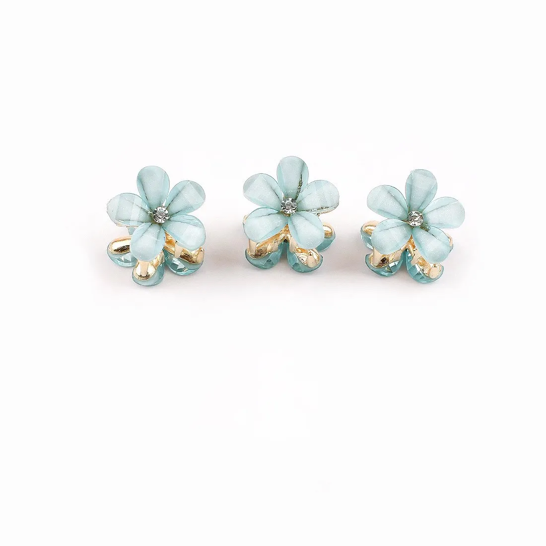 Niedliche Metall-Blumen Kleine Haarklammern für Frauen und Mädchen Haarspangen Haarclips Barrettes Accessoires Kopfschmuck Haarschmuck – Detail 10