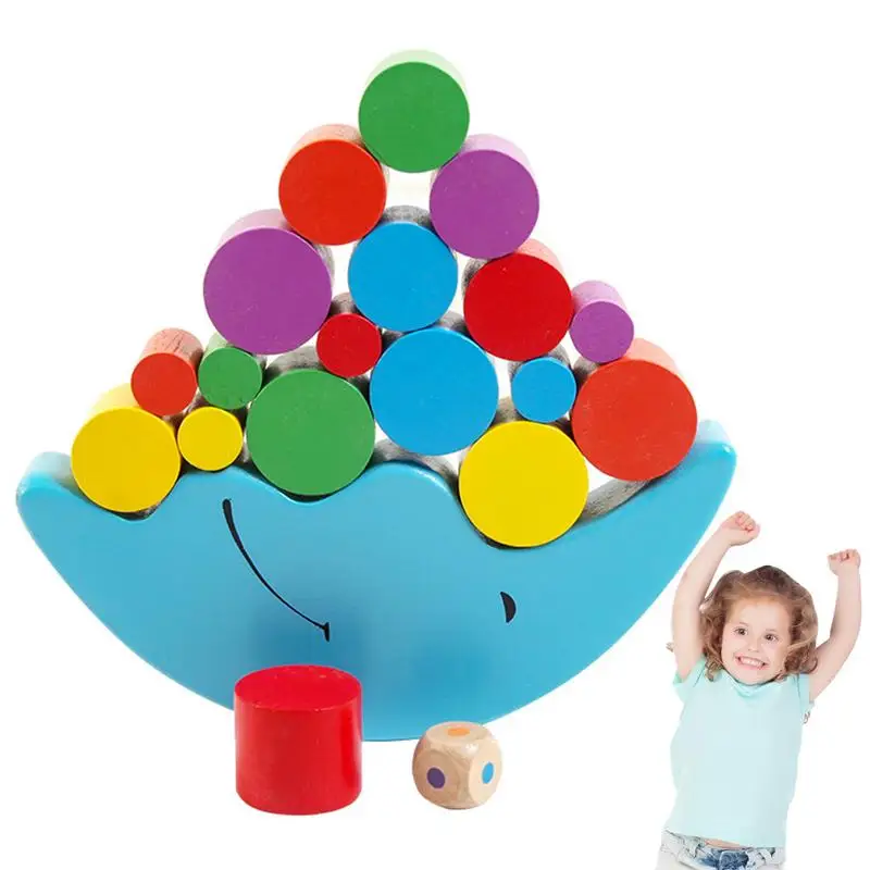 

Wooden Balancing Toy Interactive Balance Game Building Toys Creative Kid Funny Toys For Toddler Boys Girls Kids Adults Teens