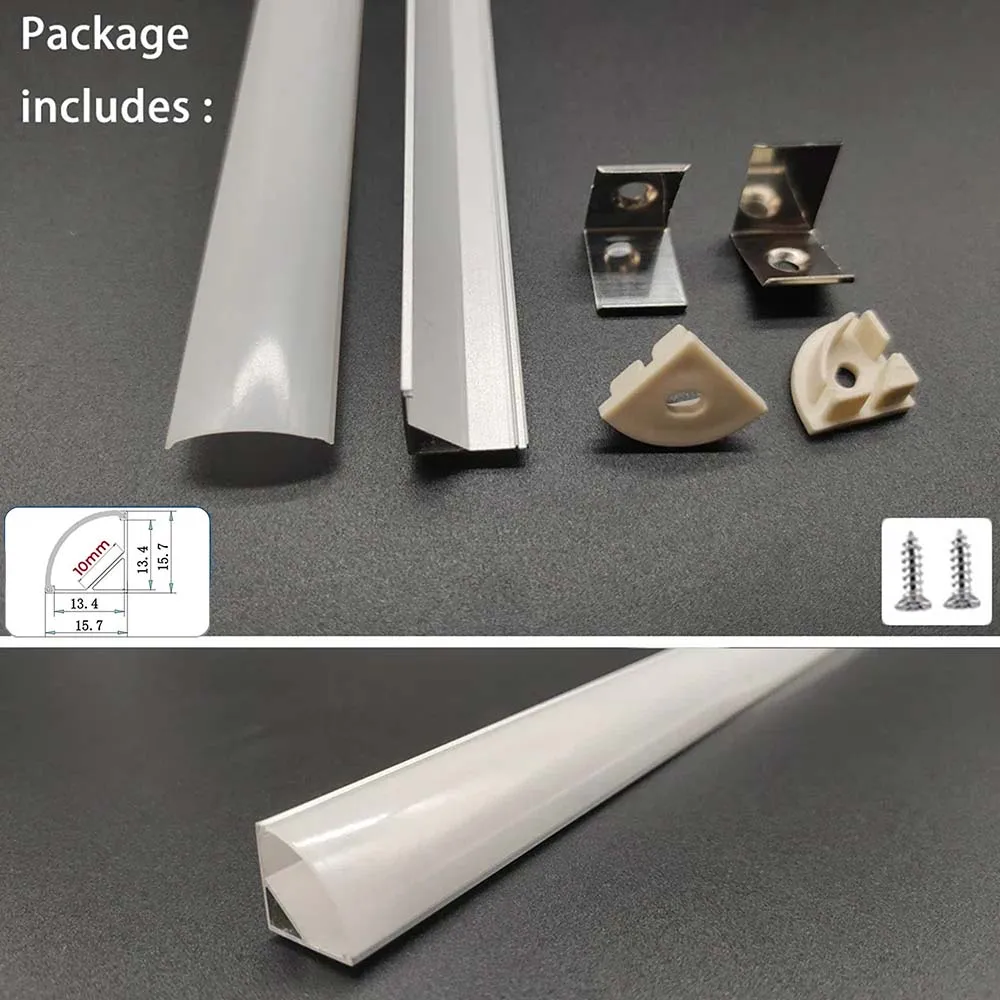 U/V/YW Style Shaped profile 0.5m Aluminum DC12V LED Bar Light 2-25 Pcs Channel Holder Cover DIY For milky cover strip channeles led light led light bar led aluminum channel