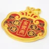 Feng Shui "Jin Yi Liang"Traditional Wealth Lock Coin Pendant Recruit Fortune and Treasure Amulet Keychain 4