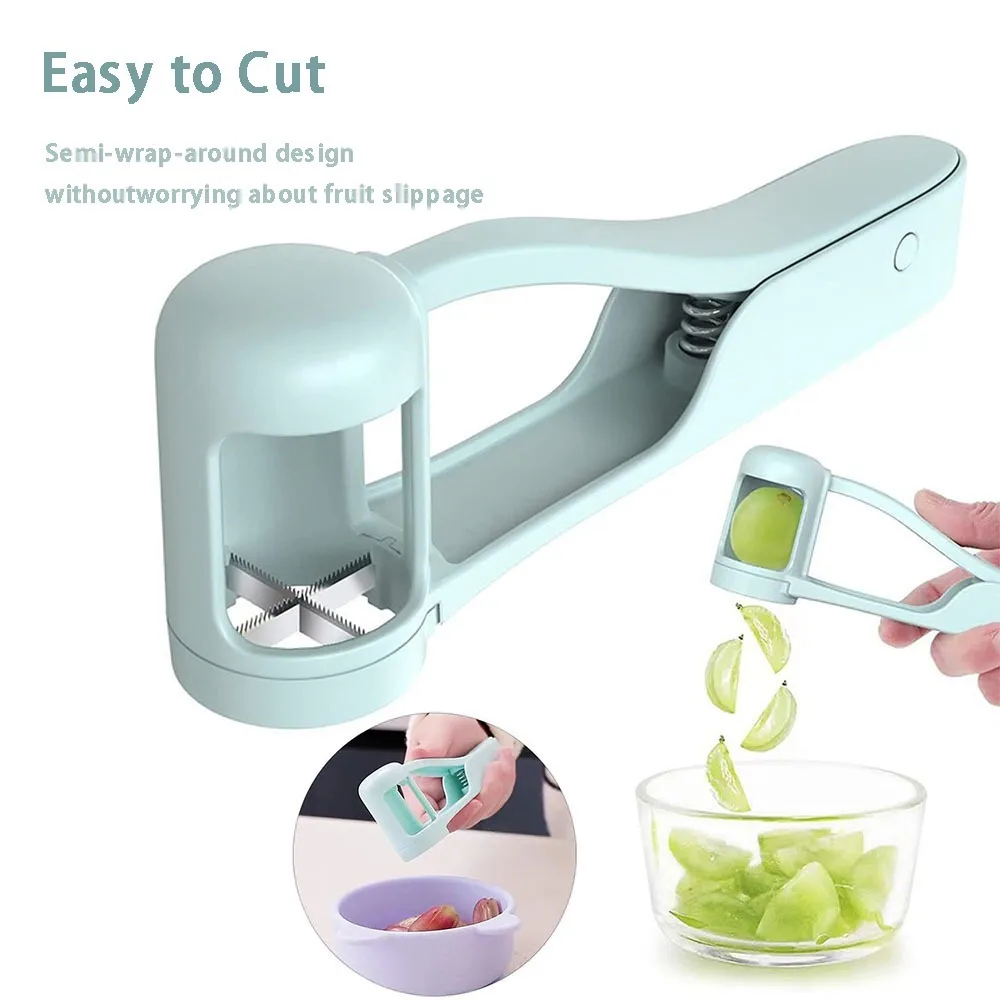 Fruit Splitter Grape Cutter Kitchen Accessory Separator For Small Tomatoes, Tomato & Grape Slicer, Fruit & Vegetable Salad Slicer, Cherry Slice