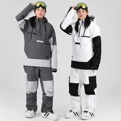 2024 new Outdoor Sport Mountain Man Skiing Sets Windproof Warm Women Snow Suits Waterproof Jacket Pants Female Snowboard Clothes
