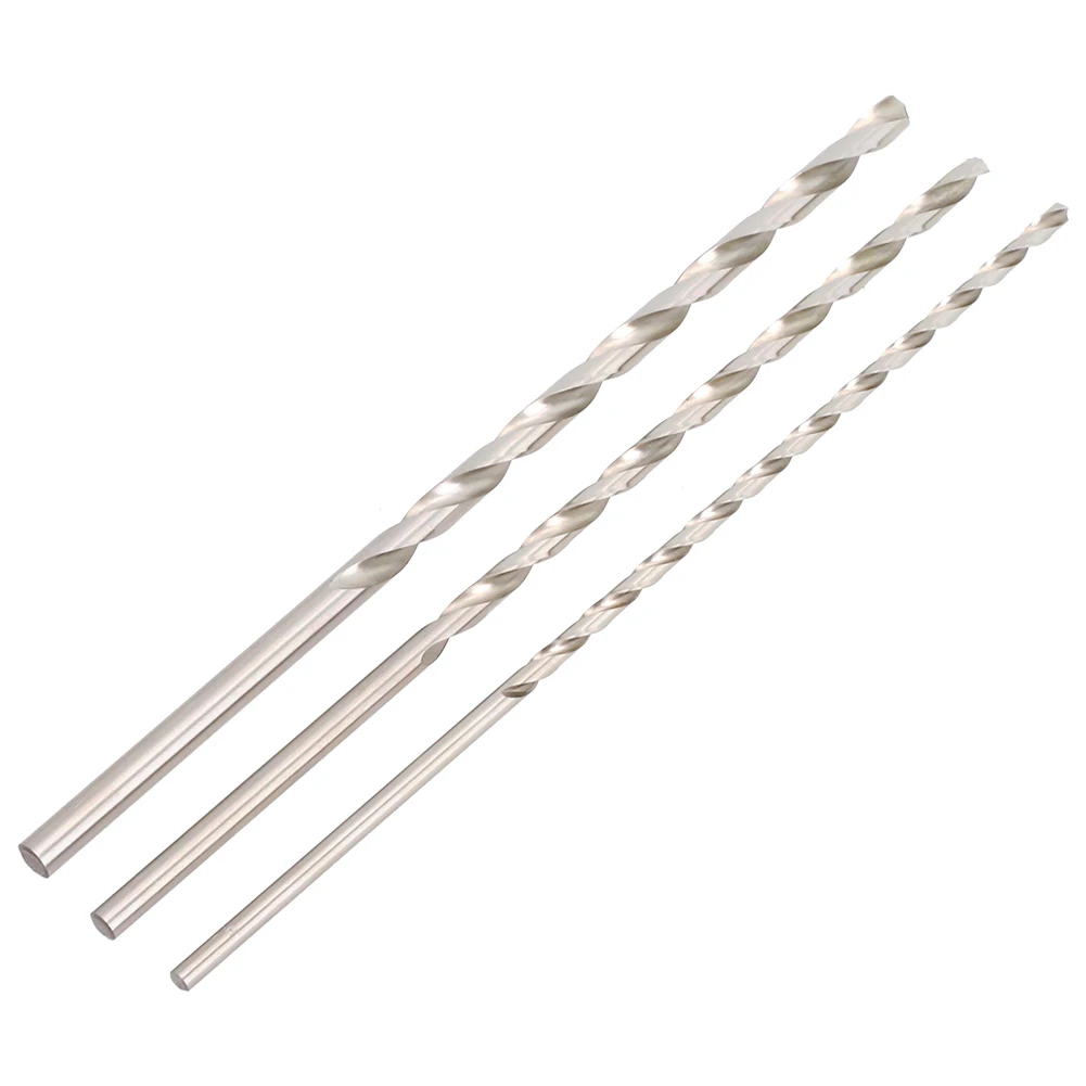 

3Pcs 300mm Extra Long Drill Bits Set HSS High Speed Steel Wood Drill Woodworking Drilling Tool Diameter 6mm 8mm 10mm