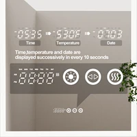 Backlit Smart LED Bathroom Mirror: 36 x 24 Inch Arched Dimmable 3 Colors Anti-Fog Lighted Mirrors with Time Temperature - CRI95 - Image 4