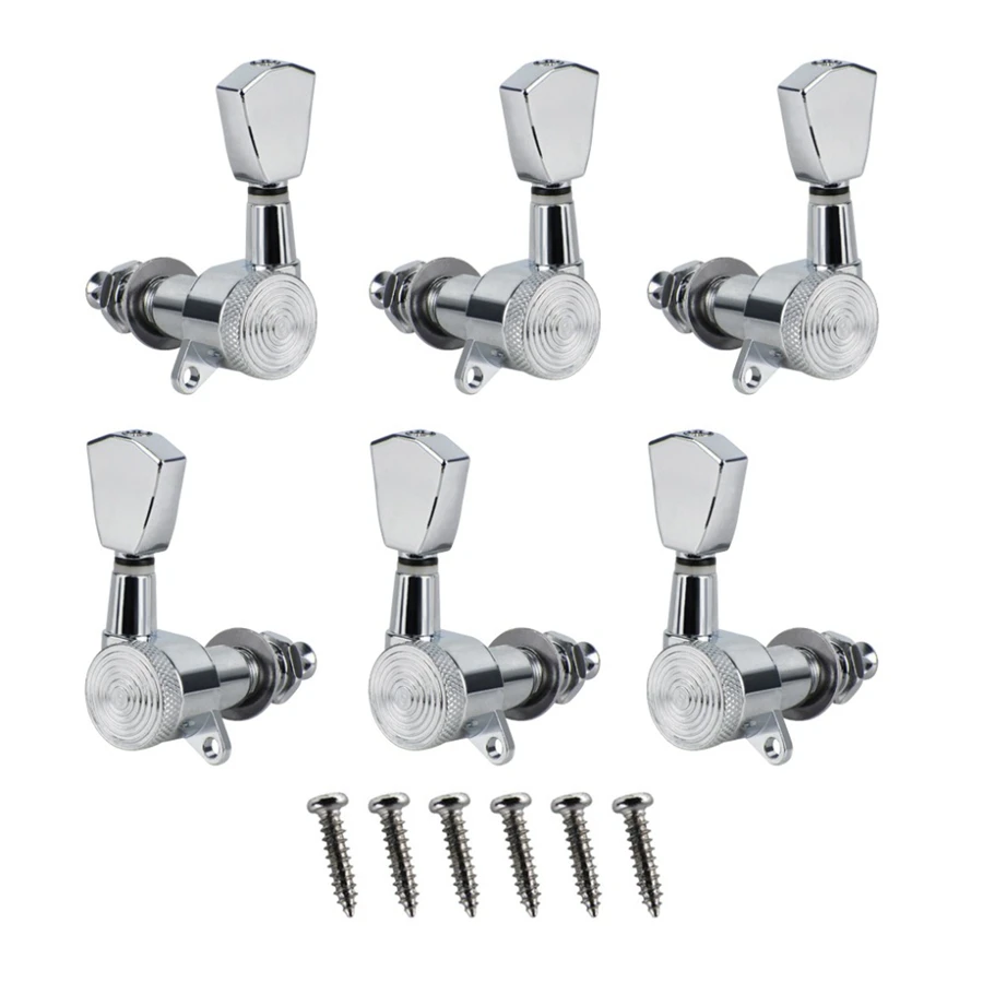 

3L3R гитарная головка тональная Кнопка Блокировка струны тюнер Серебряный для электрогитары аксессуары