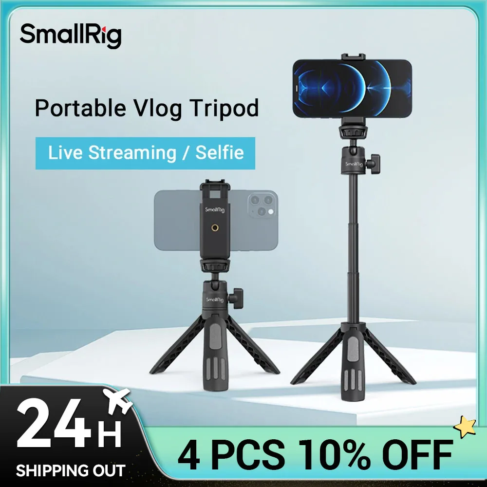 SmallRig 라이브 데스크탑 삼각대, 휴대폰 촬영 미니 RGB 필 라이트, 휴대용 사진 셀카봉, 카메라 액세서리-4273