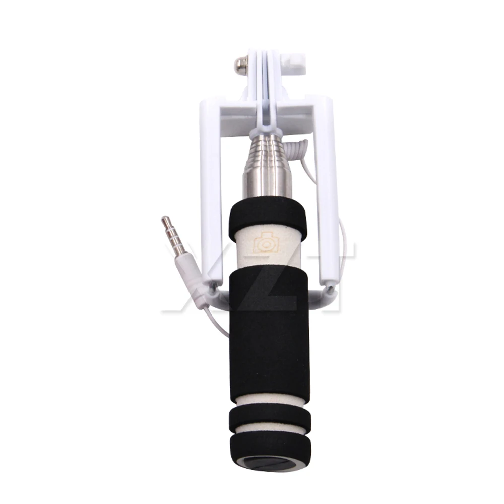 Selfie Stick 14cm to 60cm Extended Wired Selfie Holder Shutter Self-Portrait Self Pole Fold Monopod Tripod for Android for iOS