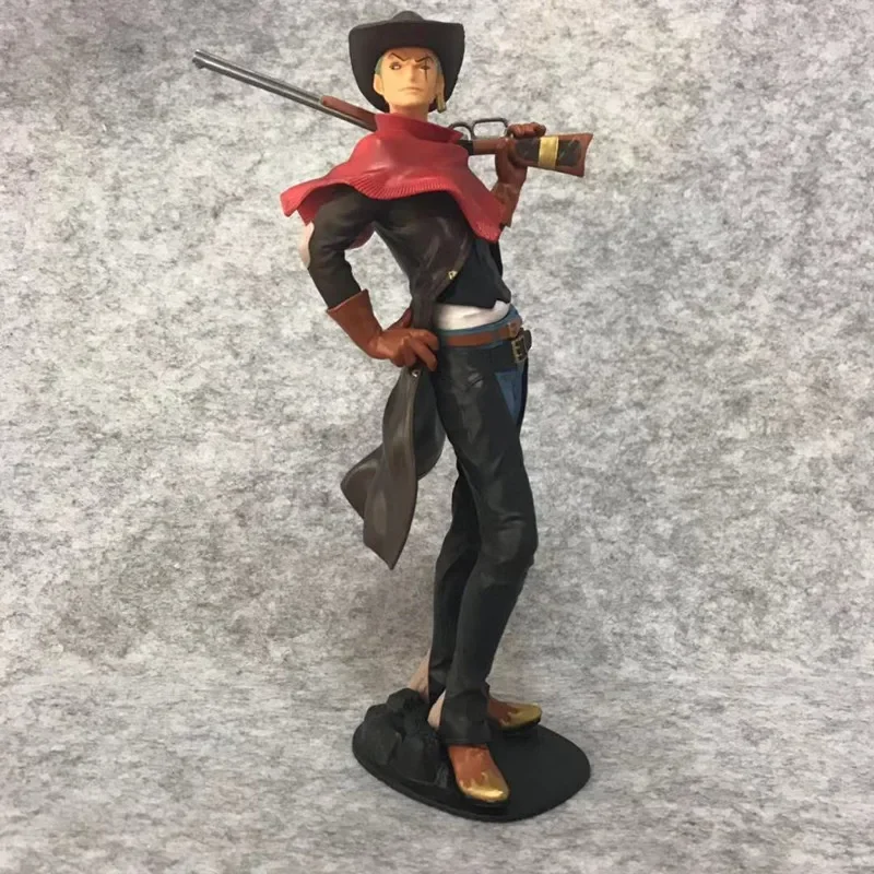 

Anime character One Piece cowboy Roronoa Zoro Monkey D. Luffy PVC Standing posture Action Figure Collectible Model Doll Toy 22cm
