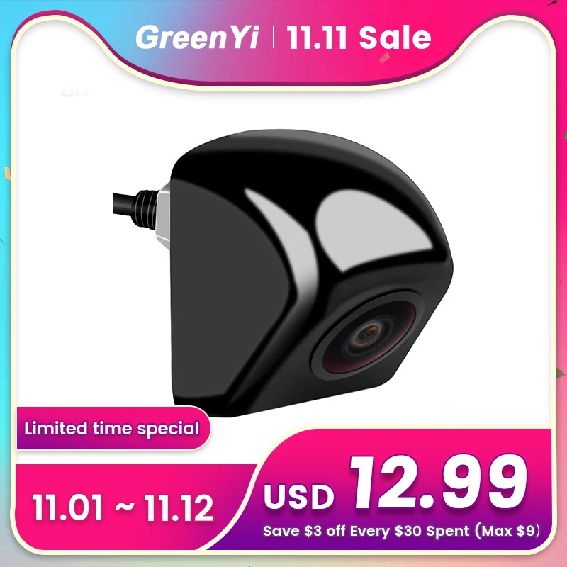 Greenyi 170 Degree Ahd 1920x1080p Vehicle Rear View Camera Upside Down