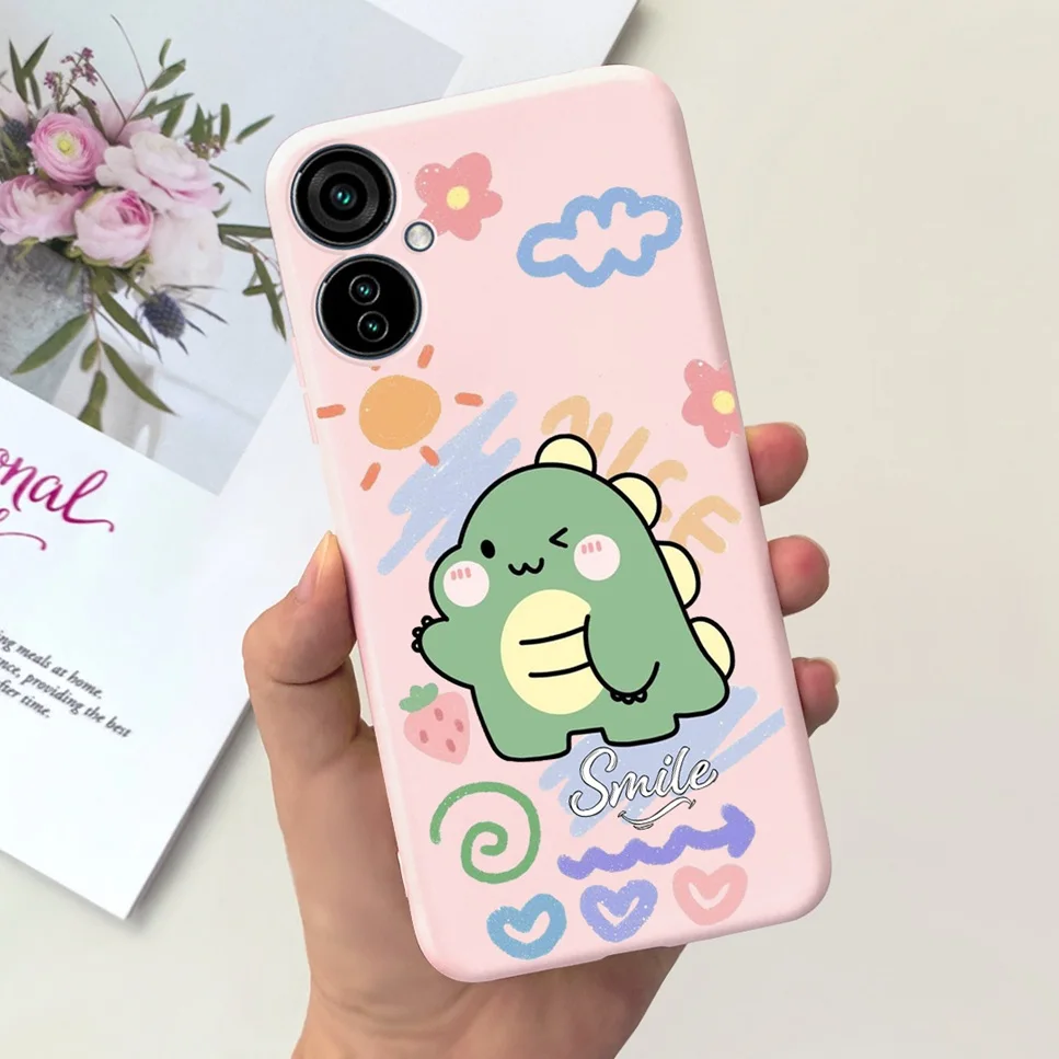 Fashion Cartoon Soft Silicone Black Pink Phone Case Cover