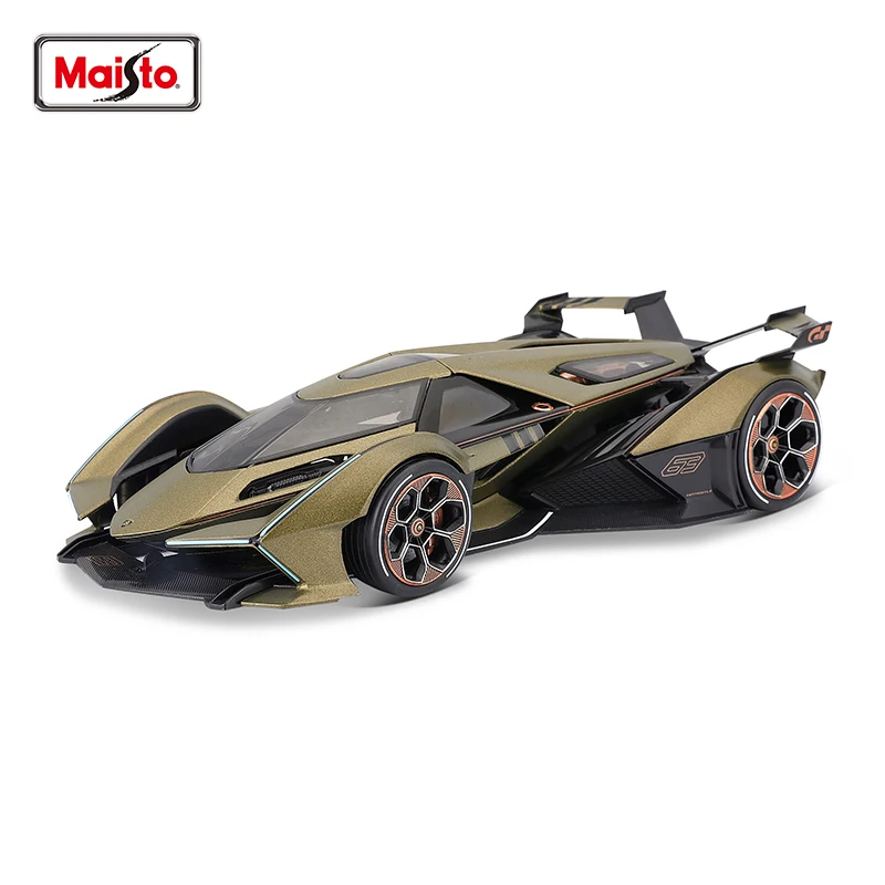 Maisto 1:18 Lamborghini Lambo V12 Vision Concept Car Sports Car Diecast Model New Color Oranger Luxury Vehicle Toy Kids Gift 5