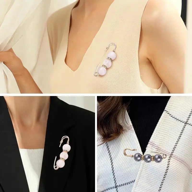 5 stücke Mode Imitation Perlen Brosche Für Frauen Kleidung Kleid Feste Sicherheitsnadel Zubehör Dekoration Schmuck Geschenke Zubehör – Detail 6