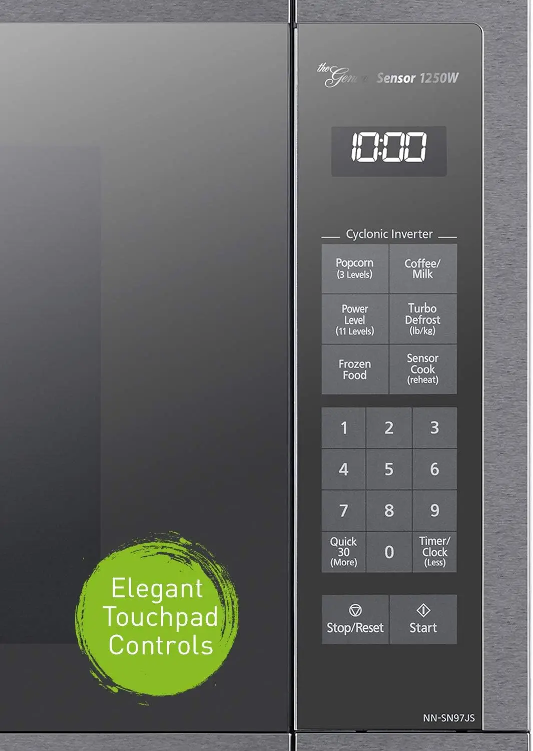 Oven, Stainless Steel  /Built-In Cyclonic Wave with Inverter Technology and Genius Sensor, 2.2 Cu. 3