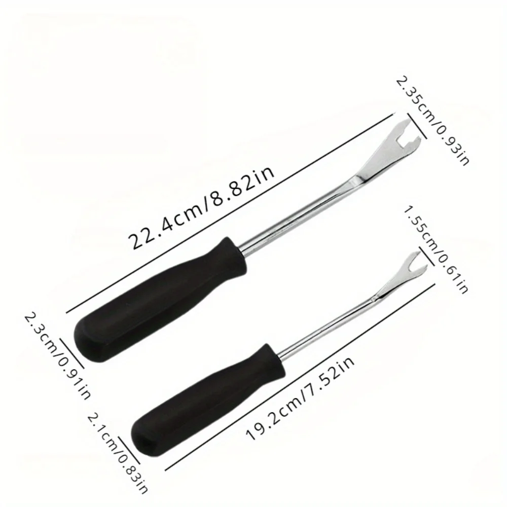 1PC Screwdriver Crowbar Black+Silver Color Convenient Dashboard Removal Tool Durable Labor-saving Non-slip Panel Repair