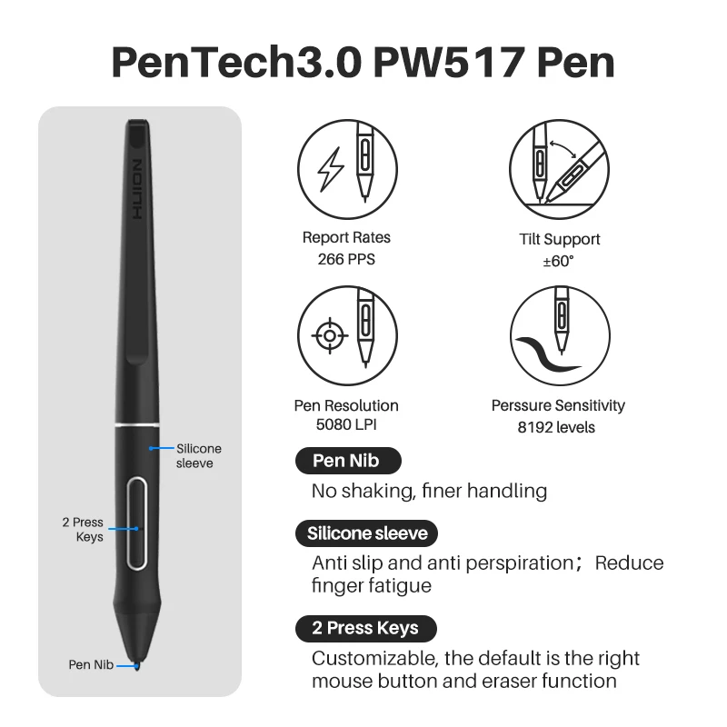 13.6 x 8.5 Inch HUION G930L Wireless Graphics Tablets Inspiroy Giano Drawing tablet Bluetooth Connection with Pentech 3.0 Stylus — view 3