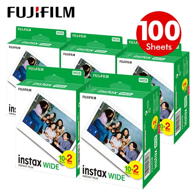 10-100 Sheets Fujifilm Fuji Instax 5 Inch Wide Film White Edge Paper For Fuji Instant Camera 300/200/210/100/500AF Photo Paper - Image 9