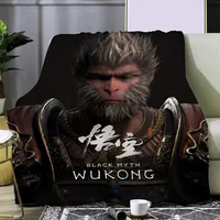 Game Black Myth Wukong Printed Blanket Picnic Blankets Warm Blanket Soft and Comfortable Blanket Home Travel Birthday Gift 1