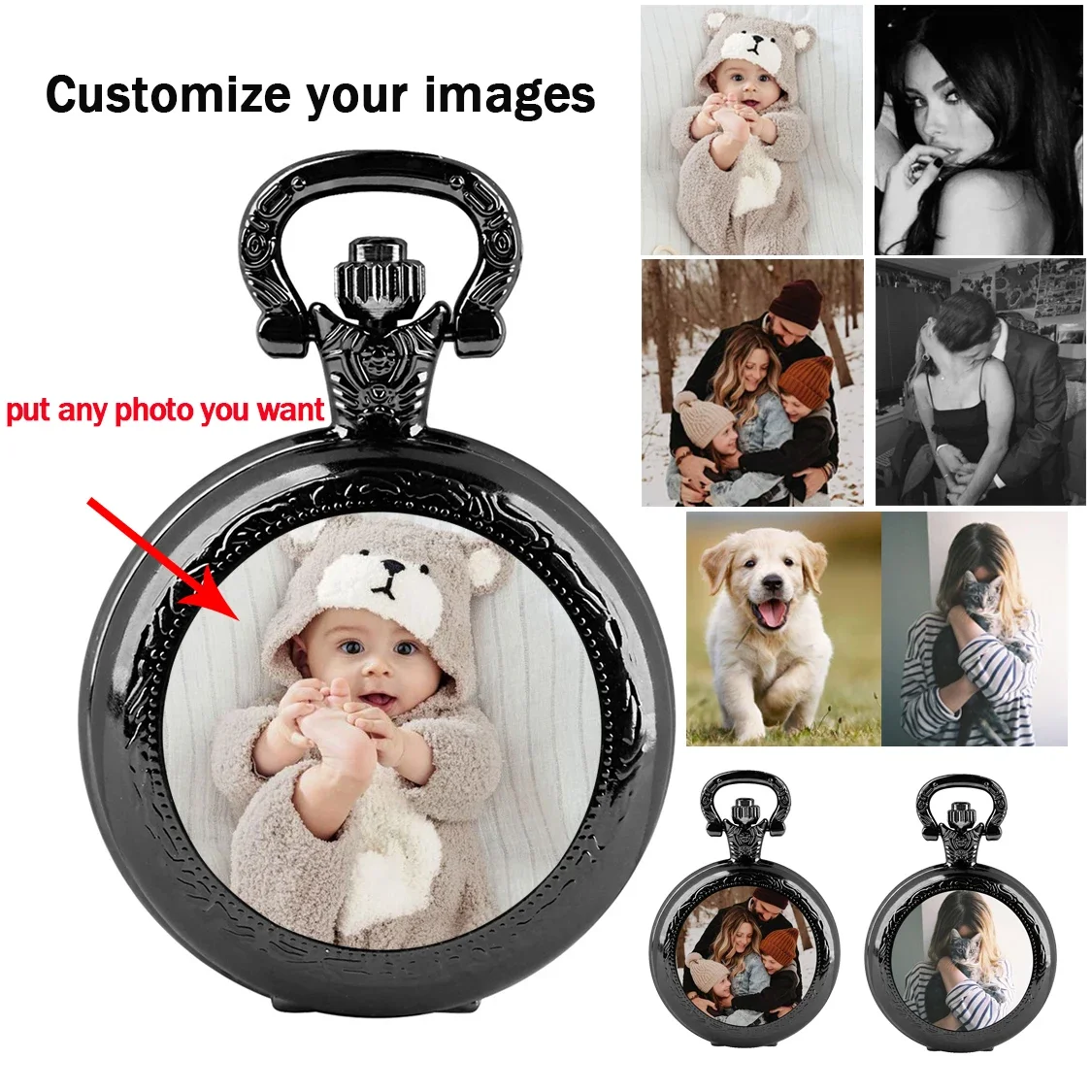 Attack on Titan Design Glass Dome Chain Pocket Watch Kids Necklace Pendant Clock Gift Women Men Reloj De Bolsillo