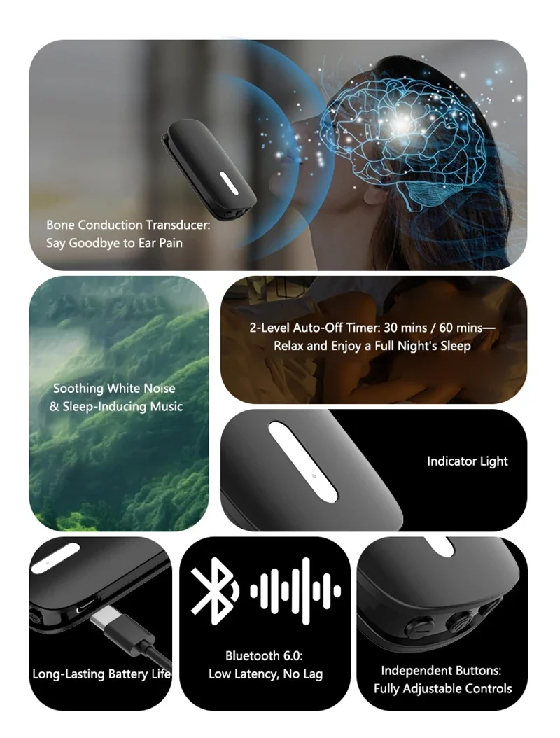Smart Pillow Bluetooth Speaker For Sleep Enhancement_voghion.com