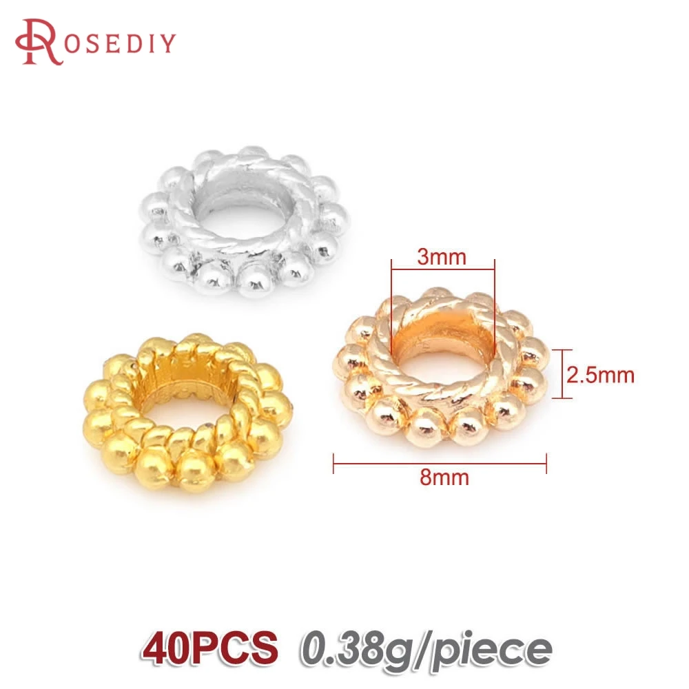 High-Quality 18K Gold & Silver Flower Spacer Beads