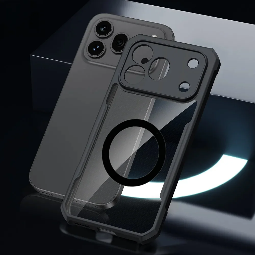 Premium Transparent Magnetic Phone Case with Four-Corner Protection