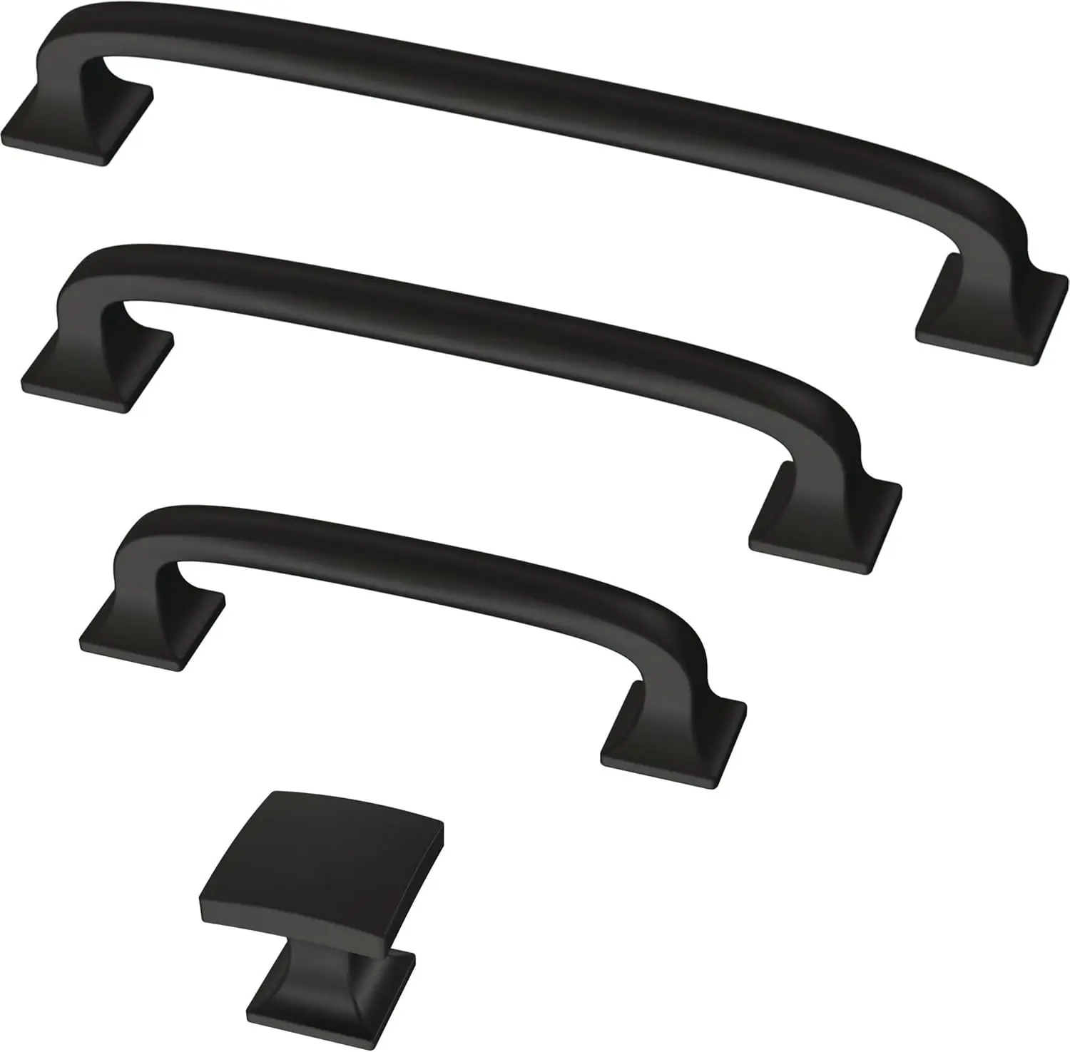 (1-Pack) Cabinet Handles 3" Hole to Hole Matte Black Kitchen Cabinet Pulls Drawer Handles Cabinet Hardware Dresser
