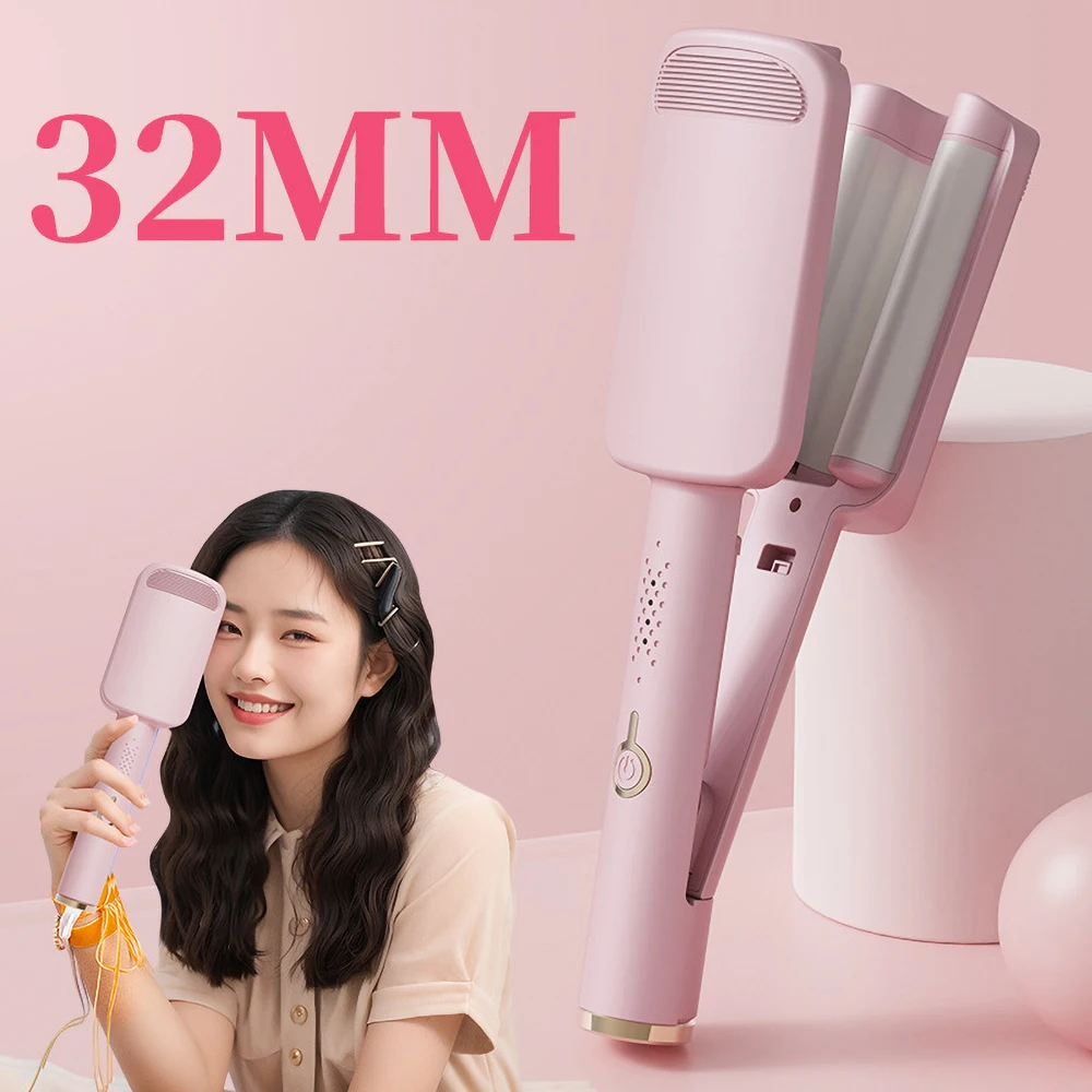 32MM Electric Curling Iron Hair Curling Tool Deep Wave Hair Curler Temperature Adjustable Fast Heating Wand for All Style hair curler hair iron