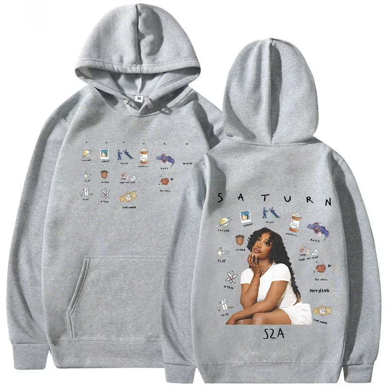 SZA Music Saturn Hoodies Men Women Clothes Harajuku Aesthetic Pullovers Fashion Hip Hop Long Sleeve Sweatshirts Fans Gift zip up hoodie,sweatshirt jacket,fleece hoodies,print hoodies