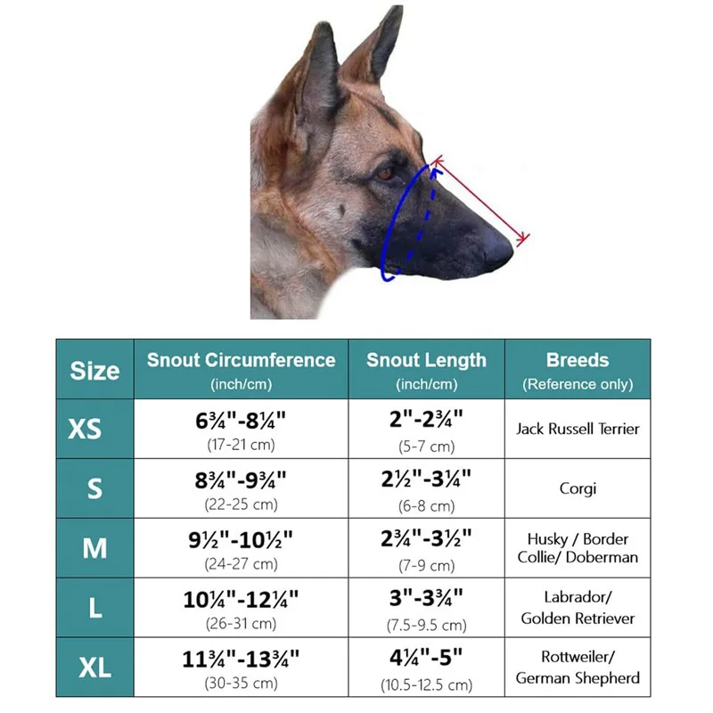 Pet Dog Muzzles Adjustable Breathable Dog Mouth Cover Anti Bark Bite Mesh Dogs Mouth Muzzle Mask For Dogs Long Doggy Use dog muzzle