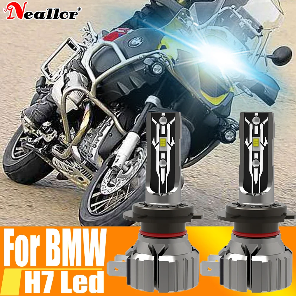 2pcs H7 Led Light Motorcycle Headlight Canbus Car Fog Bulb Moto