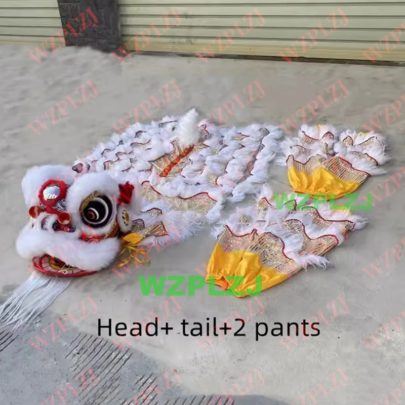 2Kids Lion Dance Costume 2 pants 10-15 Age Children Student Play Game Party Halloween Sport Parade Folk Event Stage Mascot China
