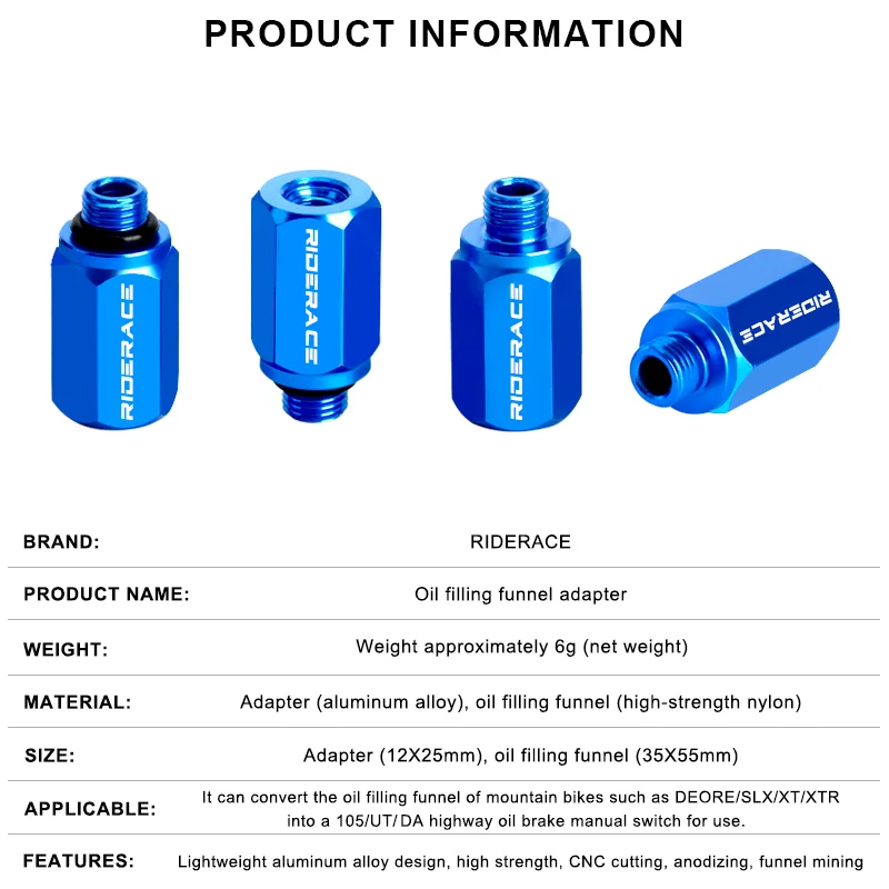 Fahrrad Öl Trichter Entlüftung Kit Für Shimano SLX/XTR Rennrad Adapter MTB Mountainbike Hydraulische Scheibenbremse Entlüftung Reparatur werkzeuge – Detail 3