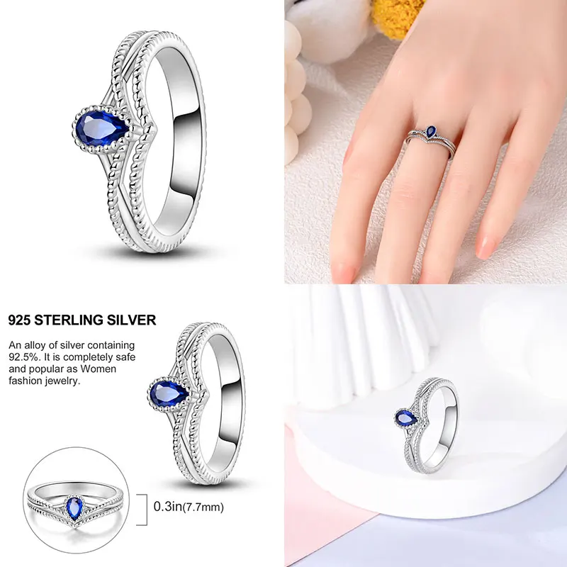 925 Sterling Silver Tulip Sunflower Bow Cross Ladies Rings for Anniversary Jewelry Making Women Gift