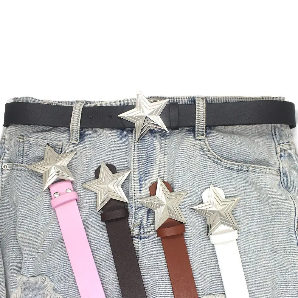 

Adjustable Waistband Width Waist Belt Waistband Accessories PU Leather Belt Waist Belt Pentagram Star Belt Star Buckle Belt