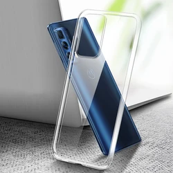 Transparent Shockproof Phone Case with Camera Protection - Soft TPU Clear Cover - Moto Edge 20 Pro (Clear)