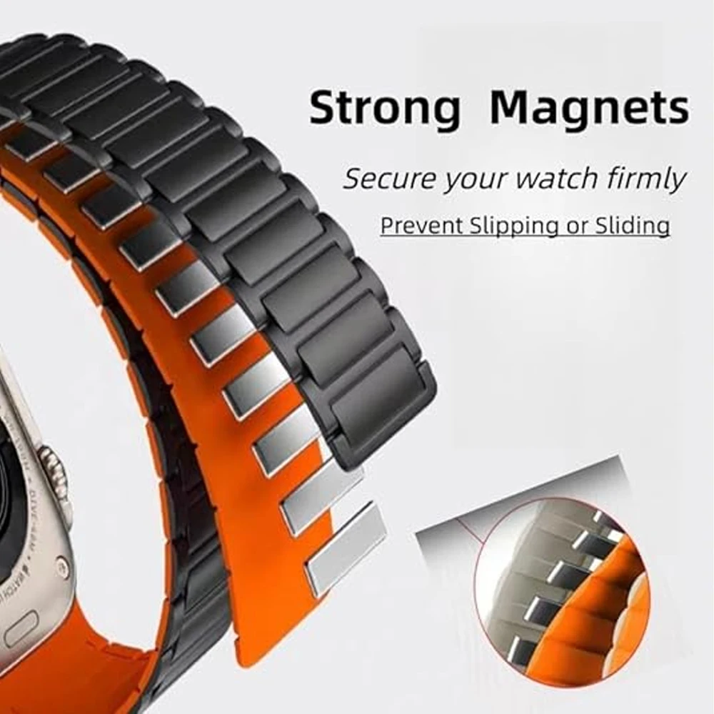 Magnetic Link Bracelet for Apple Watch - Elegant and Secure Strap