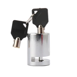 Compact Waterproof Motorcycle and Scooter Anti - Theft Disc Brake Lock (Silver)