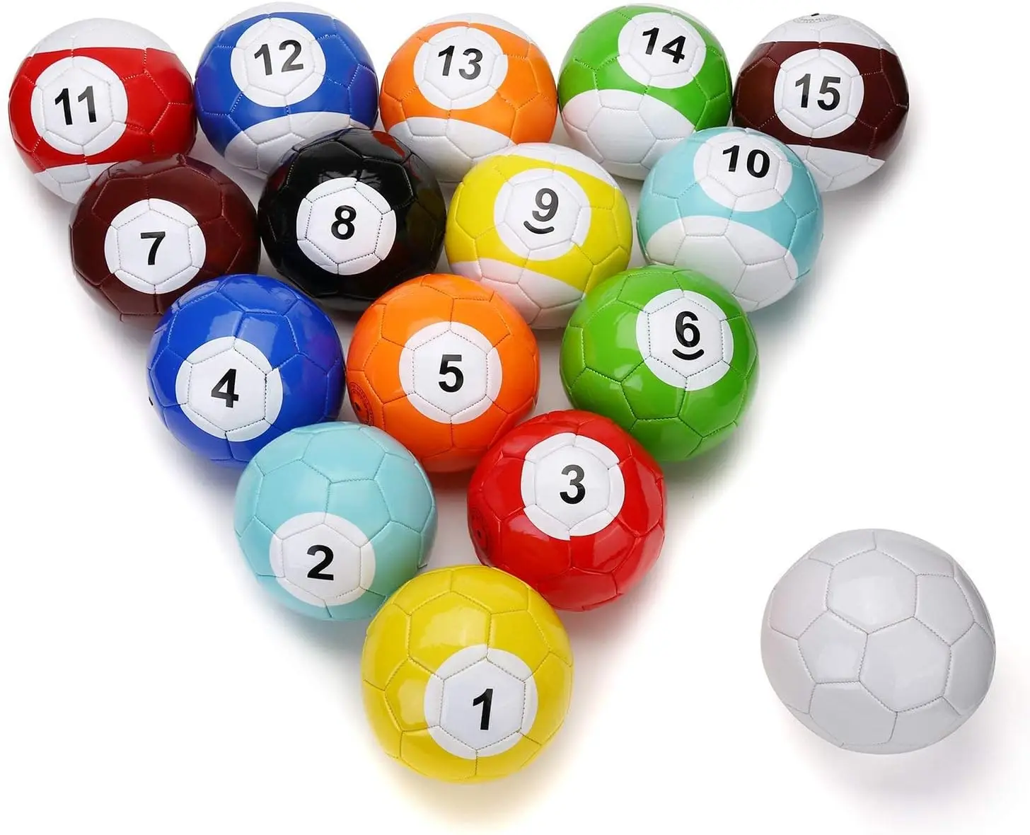 2# 3# 4# 5#16 Pcs Gaint Snookball Snook Ball Snooker Street Soccer Ball Game Huge Billiards Pool Football Sport Toy Poolball 2
