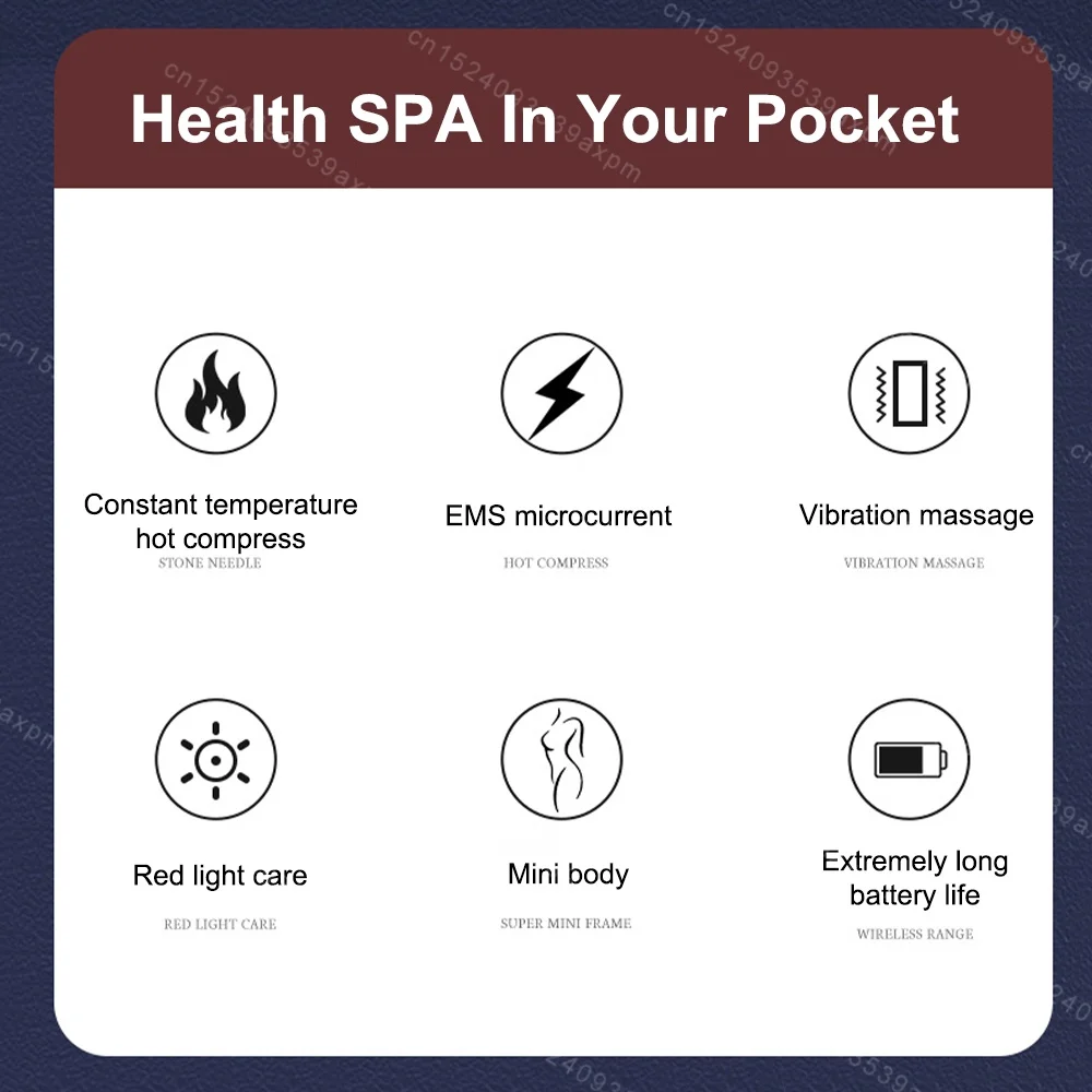 Handheld Electric Cupping Massager Ems Microcurrent Red Light 9 Gears Cupping Machine Negative Pressure Gua Sha Meridian Brush