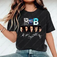 Backstreet Boys Millennium Tour Musique Vintage Tshirt Hommes Femmes Hipster Populaire Hauts Mode D'été Streetwear Unisexe T-shirts Cadeau 4