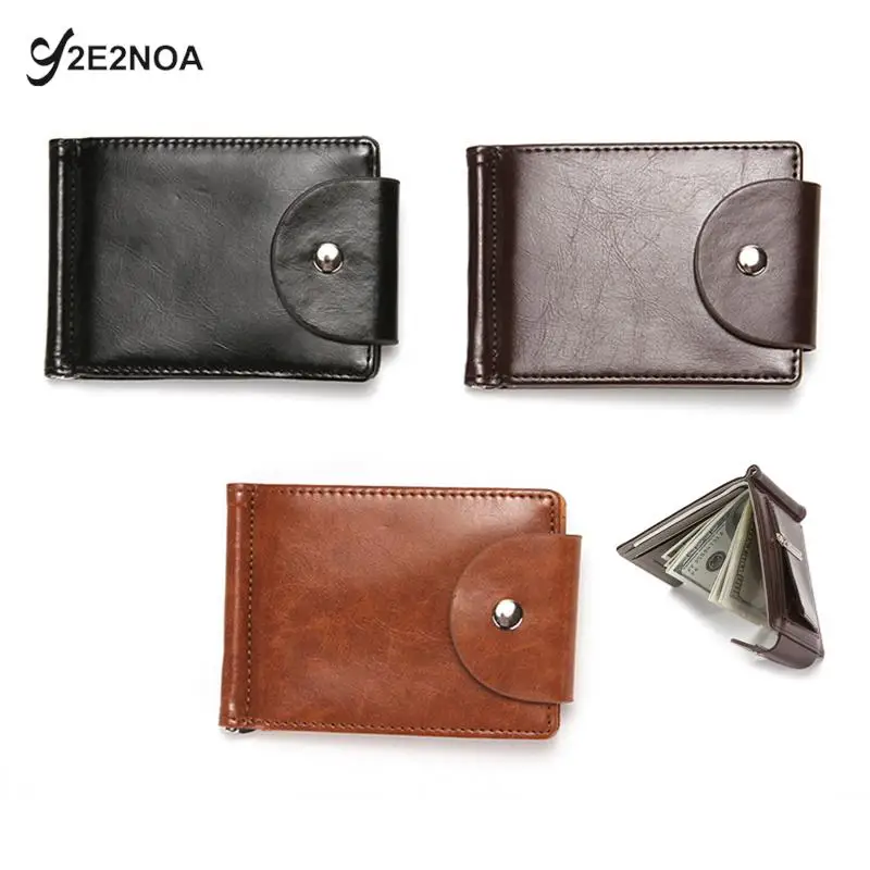 Men Dollar Clip Wallet Credit Card Holder PU Leather Small Zipper Coin Purse Money Clip credit card holder,metal money clip,leather coin purse