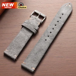 Luxurious Soft Suede Quick - Release Watch Strap - 21mm (Deep Grey)