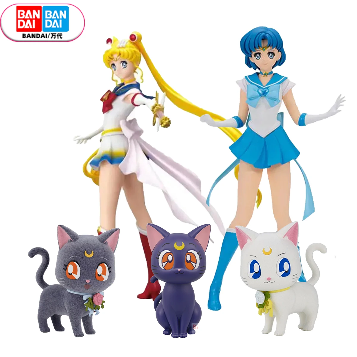 Bandai Banpresto Sailor Moon Princess Serenity Sailor Mercury Anime Figure Action Model Toys