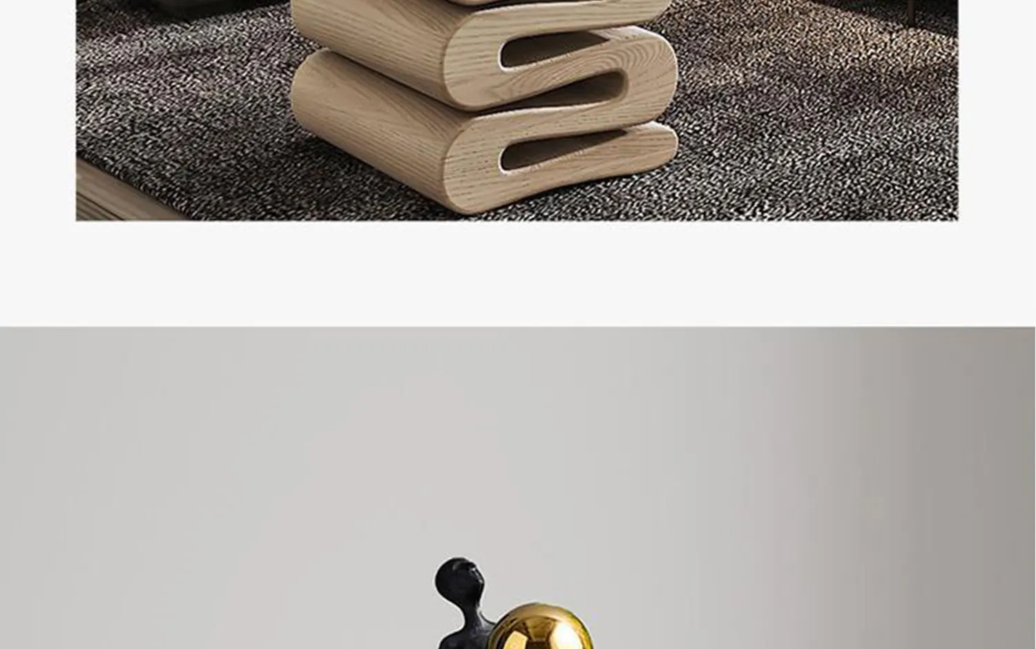 Creativity Figure Statue Modern Abstract Art Metal Iron Art Sculpture Home Decoration Living Room Bedroom Office Desktop Decor