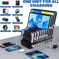 100W 5 USB + 5 Type-C Ports Multi Charger with Stand, Fast Charge Universal for iPhone Samsung iPad, Ideal for Home Office Use - Image 4