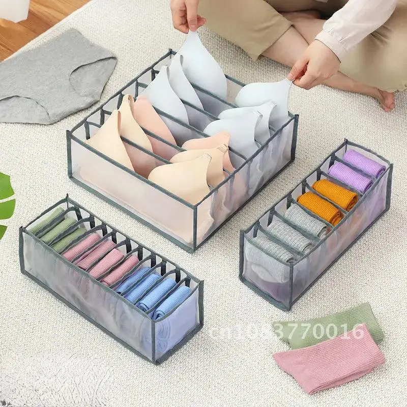 

Clothes Organizer Storage for Underwear Separated Socks Shorts Bra Drawer Boxs Washable Dormitory Closet
